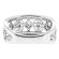 9.3mm Wide Ladies Ring with Open Design Work with Milgrain Detail in 18kt White Gold