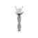 3.1mm Shank, Two Row Twist Diamond Engagement Ring Semi Mount in 18kt White Gold