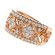 10.1mm Center Clover Design Bordered with Rows of Diamonds in 18kt Rose Gold