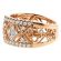 10.1mm Center Clover Design Bordered with Rows of Diamonds in 18kt Rose Gold