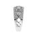 8.6mm Wide Ladies Diamond Fashion Right Hand Ring in 18kt White Gold