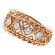 8.9mm Wide, Rope and Open work Design Ladies Diamond Ring in 18kt Rose Gold