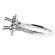 3D 2 Row Round Halo Diamond Engagement Ring Semi Mount in 18kt White Gold