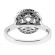 3D 2 Row Round Halo Diamond Engagement Ring Semi Mount in 18kt White Gold