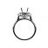 3D 2 Row Round Halo Diamond Engagement Ring Semi Mount in 18kt White Gold