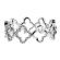 6.9mm Wide Open Clover Design Ladies Ring in 18kt White Gold