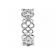 6.9mm Wide Open Clover Design Ladies Ring in 18kt White Gold
