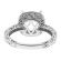 8x8 mm Center Cushion Halo Diamond Engagement Ring Semi Mount in 18kt White Gold