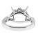 12x10mm For Center, Split Shank Decorative Crown Diamond Engagement Ring Semi Mount
