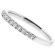 2mm Thin Single Row 18 Round Diamonds Wedding Band Ring in 18kt White Gold