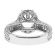 9x7mm Oval Halo, Diamonds in Every Angle, Engagement Ring Semi Mount