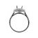 Double Cushion Halo, Single to Double Row Diamond Shank Engagement Ring Semi Mount