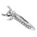 Graduating, Diamond Scroll, Ball Beading Design Diamond Engagement Ring Semi Mount in 18kt White Gold