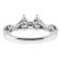 Open Diamond Twist with Scrolled Sides with hidden Diamonds, Engagement RIng Semi Mount