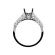 Diamonds in Front and Side Profile, Engagement Ring Semi Mount in 18kt White Gold