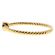 Stackable Ring Rope Design Shank with One Bezel Set Diamond in 18kt Yellow Gold