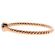 Stackable Ring Rope Design Shank with One Bezel Set Diamond in 18kt Rose Gold