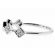 5 Sideway Squares, Ladies Stackable Diamond Ring in 18kt White Gold