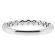 11 stone, 2.7mm Wide Ladies Single Row Diamond Wedding Band Ring in 18kt White Gold