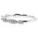2.6mm Wide Diamond Closed Twist Ring Wedding Band in 18kt White Gold