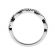 2.6mm Wide Diamond Closed Twist Ring Wedding Band in 18kt White Gold