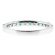 Alternating Emerald and Diamond Single Row Ladies Ring 2.5 mm Wide in 18kt White Gold