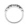 Open Design 3 Circle Theme, Diamond Ladies Ring Band in 18kt White Gold