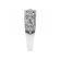 10.4mm Wide, Milgrained Scroll Vintage Design Ladies Diamond Ring in 18kt White Gold