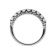 9 Stone, U prong, Bead Design Sides Diamond Wedding Band in 18kt White Gold