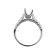 12 Stone, Twist Side Design Diamond Engagement Ring Semi Mount in 18kt White Gold