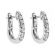 Small Diamond Thin Huggie Style Hoop Earring in 18kt White Gold