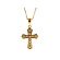 Diamond Cross with 11 Channel Set Diamonds in 18kt Yellow Gold