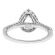 Diamond Pear Halo Engagement Ring Semi Mount in 18kt White Gold