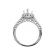 Diamond Pear Halo Engagement Ring Semi Mount in 18kt White Gold