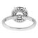 Top and Bottom Circle Halo Diamond Engagement Ring Semi Mount in 18kt White Gold