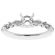 Marquise and Round Shapes With Milgrain Detailed Shank Diamond Engagement Ring Semi Mount