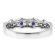 Openwork Sapphire Ring with Diamonds in 18k White Gold