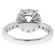 Circle Halo Diamond Engagement Ring Semi Mount in 18kt White Gold