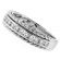Channel Set With Side Rope Design Sides Wedding Band in 18kt White Gold