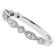 Marquise and Round Milgrain Edged Stackable Wedding Band Ring