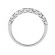 9 Stone Single Row Diamond Ring in 18kt White Gold
