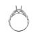 Diamond Embellished Twist Design Semi Mount Engagement Ring in 18kt White Gold