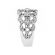 Open Lace Design Diamond Ring in 18kt White Gold