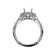 Three Stone Look with Scroll Detail Semi Mount Diamond Engagement Ring in 18kt White Gold