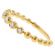 Stackable 5 Bezel Set Diamonds Beaded Ring in 18kt Yellow Gold