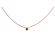Tiny Diamond Solitaire with Halo 18kt Rose Gold Necklace