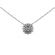 Round Double Halo Necklace with Diamonds in 18k White Gold