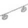 Ladies 18k White Gold Necklace with Diamonds Circles