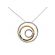 Circular Abstract Style Diamond Necklace with Two Tone Design of 18k White and Yellow Gold