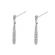 Long Rounded Drop Earrings with Diamonds in 18k White Gold